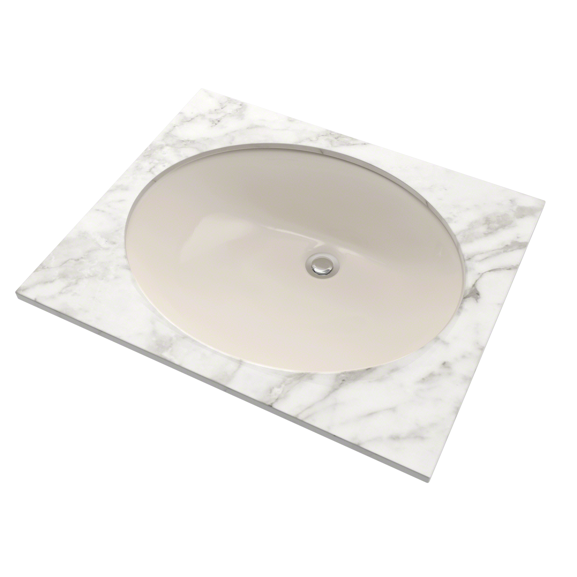 Toto LT579G#01 Rendezvous Oval Undermount Bathroom Sink with CeFiONtect, Cotton White