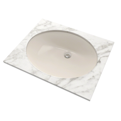 Toto LT579G#01 Rendezvous Oval Undermount Bathroom Sink with CeFiONtect, Cotton White