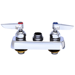 T&S Brass B-1110-LN Workboard Faucet, 2.2 gpm, 4 in Center, Chrome Plated, 2 Handles, Commercial