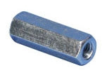 Erico 0250050EG 1-3/4 L, 1/2 Rod, 1130 Lb Load, Electrogalvanized Steel, Straight, Rod Coupler