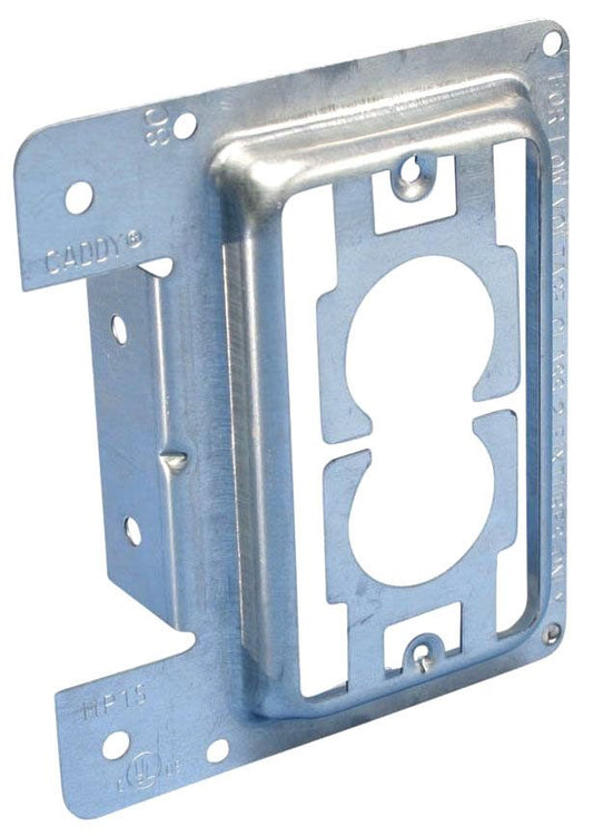 Erico MP1S Low Voltage Mounting Plate - For Use With Low Voltage Class 2 Outlet, Flush Mount, Steel