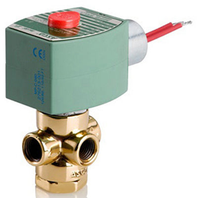 ASCO JKP8320G176 Pneumatic Brass Valve 1/4 Inch Universal 3-Way 0-50 PSI