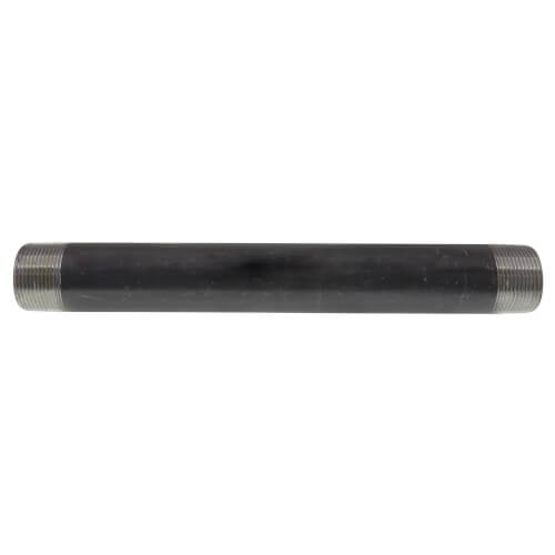 Everflow NPBL1112 1-1/4 x 12 Black Steel Nipple