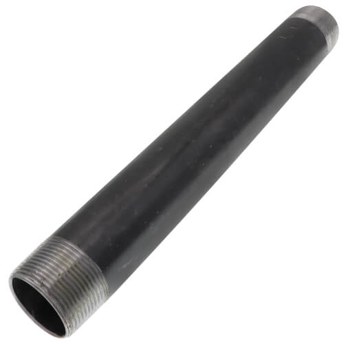 Everflow NPBL1112 1-1/4 x 12 Black Steel Nipple