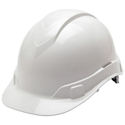 Pyramex HP46110 Ridgeline White Cap Style Hard Hat with 6 Point Ratchet Suspension