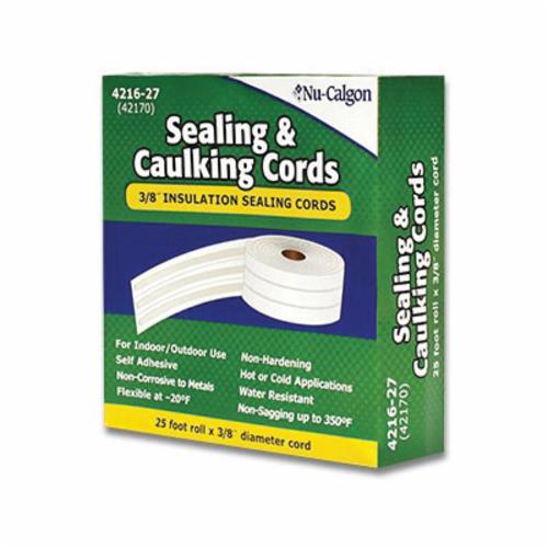 Nu-Calgon 4216-27 Self-Adhesive Sealing and Caulking Cord, Roll, White