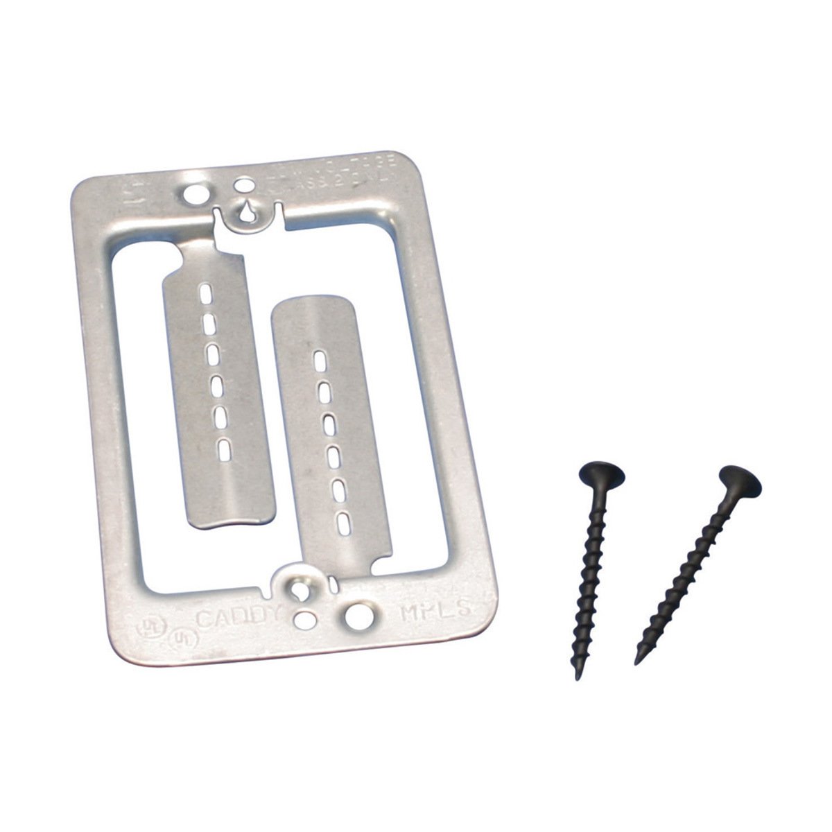 nVent CADDY MPLS Low Voltage Mounting Plate with Screws, 1-Gang, Plain Steel