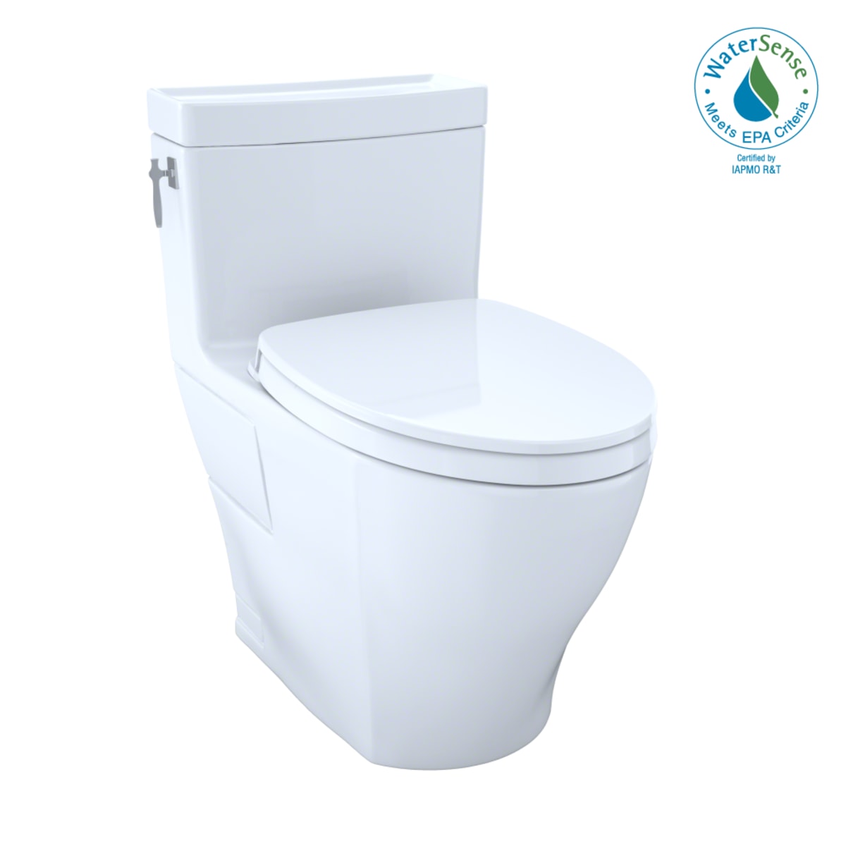 Toto MS626124CEFG#03 TOTO Aimes WASHLET+ One-Piece Elongated 1.28 GPF Universal Height Skirted Toilet with CEFIONTECT, Bone