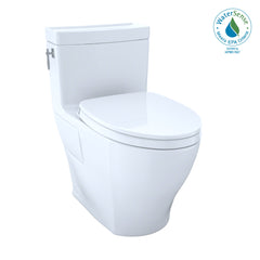 Toto MS626124CEFG#03 TOTO Aimes WASHLET+ One-Piece Elongated 1.28 GPF Universal Height Skirted Toilet with CEFIONTECT, Bone