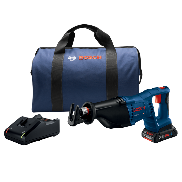 Bosch CRS180B15 18V 1-1/8 D-Handle Reciprocating Saw Kit With (1) Core18V 4.0 Ah Compact Battery