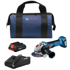 Bosch GWS18V8B15 4-1/2 18V Brushless Angle Grinder Kit With (1) Core18V 4.0 Ah Compact Battery