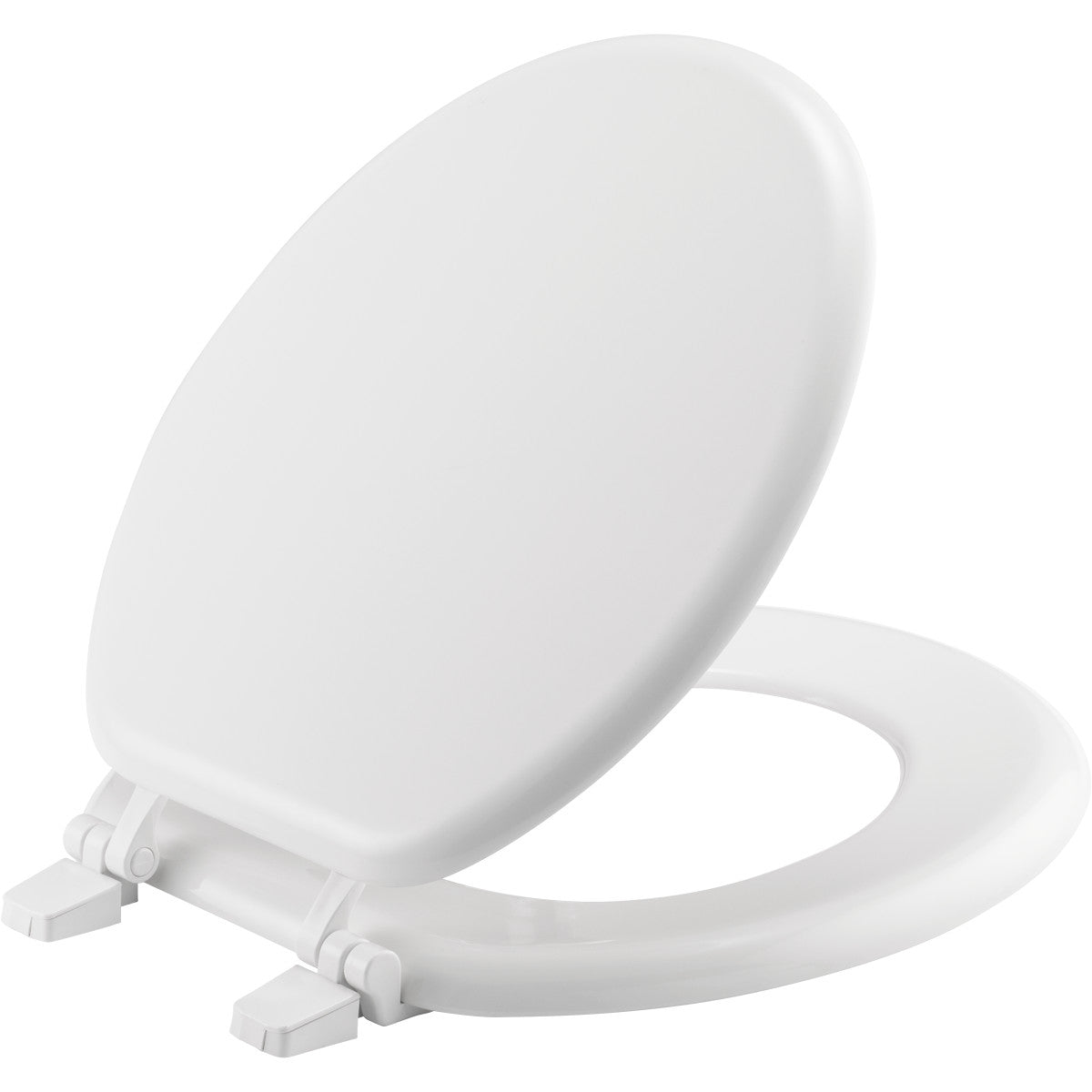 Bemis 400TTA-000 Round Enameled Wood Toilet Seat with Top-Tite® Hinge