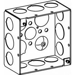 Orbit 4SDB-50/75 Square Deep Box, Welded 1/2 in and 3/4 in Knockouts, 16 ga Sheet Metal