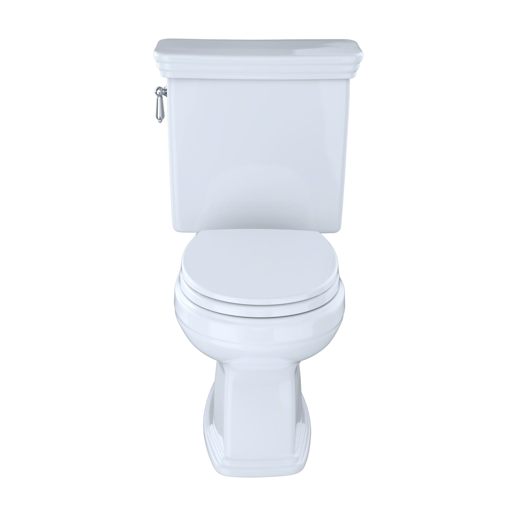 Toto CST404CEFRG#01 Promenade II Two-Piece Elongated 1.28 GPF Universal Height Toilet with CeFiONtect and Right-Hand Trip Lever Cotton White