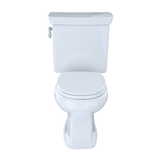 Toto CST404CEFRG#01 Promenade II Two-Piece Elongated 1.28 GPF Universal Height Toilet with CeFiONtect and Right-Hand Trip Lever Cotton White