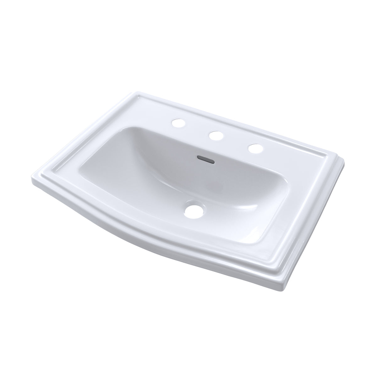 Toto LT781.8#01 Clayton 8 Inch Widespread Self-Rimming Bathroom Sink Cotton White