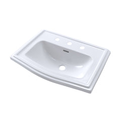 Toto LT781.8#01 Clayton 8 Inch Widespread Self-Rimming Bathroom Sink Cotton White