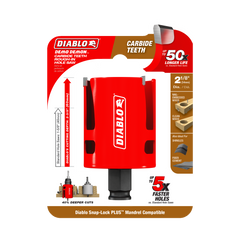 Diablo DHS2125CTR DLO DHS2125CTR 2_1/8 Carbide Hole Saw Demo Demon Rough-In Snaplok Plus