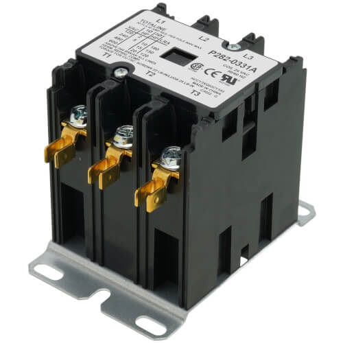 Carrier P282-0331A 3 Pole 24V 30 Amp Contactor with Screw Terminals