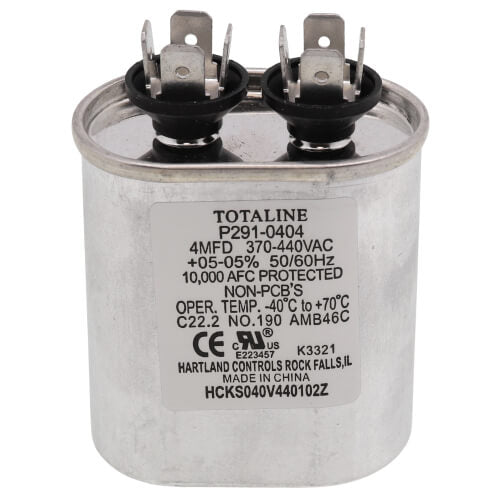 Carrier P291-0404 Run Capacitor 4MFD/440VAC Single