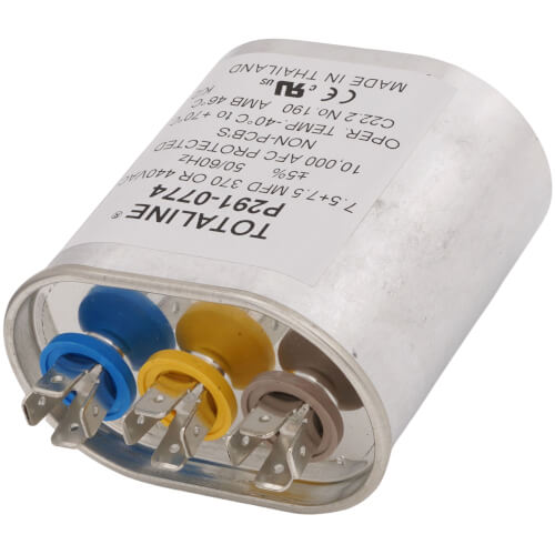 Carrier P291-0774 7.5/7.5MFD 440V Oval Capacitor