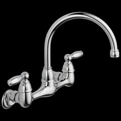 Peerless P299305LF Two Handle Wall Mounted Kitchen Faucet