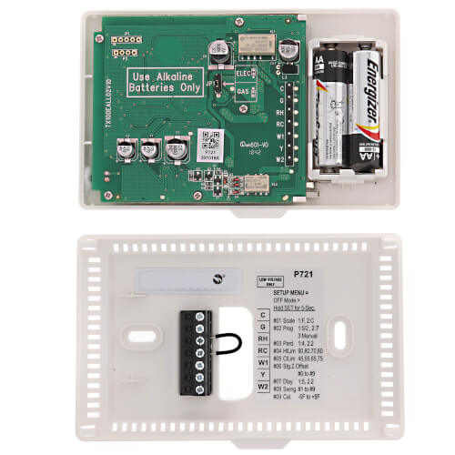 Lux P721-010 Programmable Thermostat Horizontal Mount 2 Heat 1 Cool Replacement P721