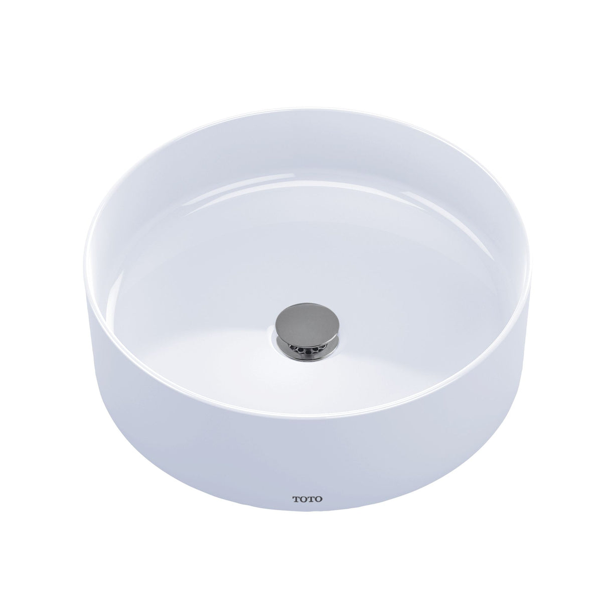 Toto LT573#01 Arvina Round Vessel Bathroom Sink 16.5 inches Cotton White