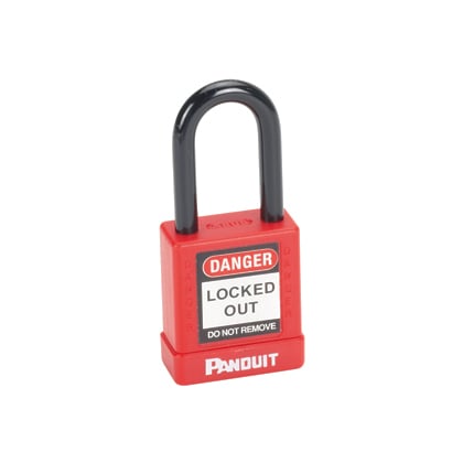 Panduit PSL-8 Short Shackle Padlock Red 1.58 in PK1