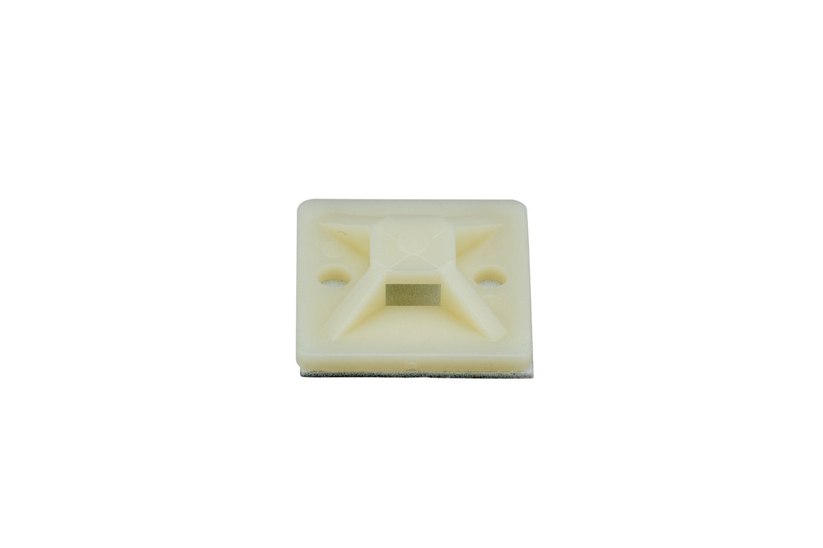 Panduit SMP12A-C Cable Tie Mount, Natural, PA 6.6, Rubber Adh., 0.79x0.79