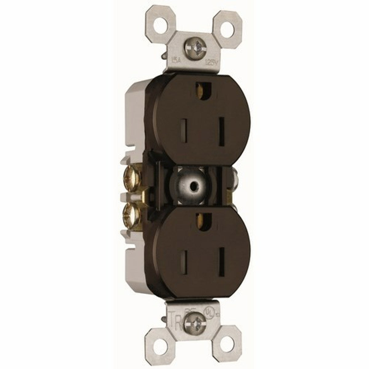 Legrand-Pass & Seymour 3232TR Tramper-Resistant Duplex GroundingReceptacle 15 Amp 125 Volt Brown