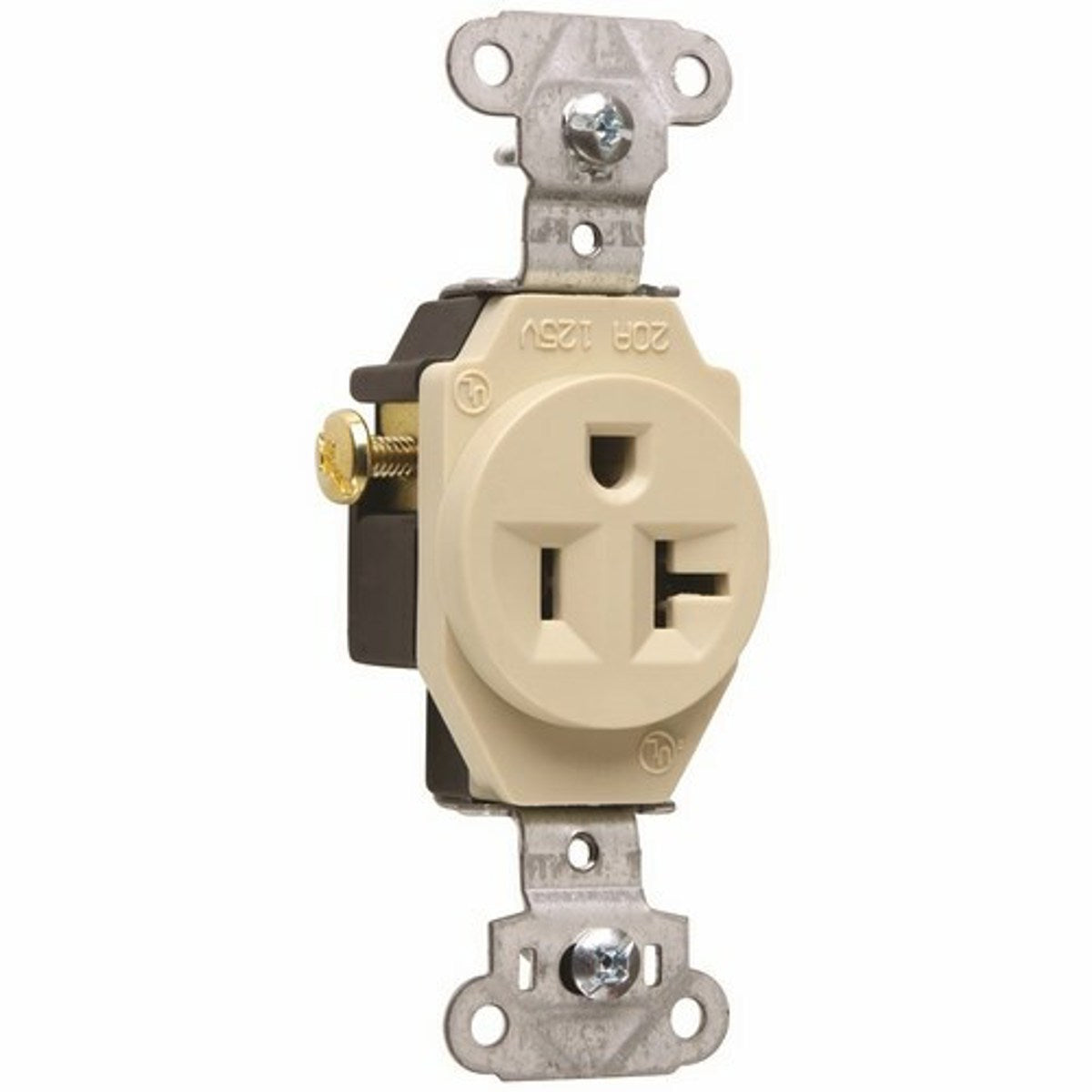 Legrand-Pass & Seymour 5351I Heavy-Duty Spec Grade Single Receptacle Side Wire 20amp 125volt