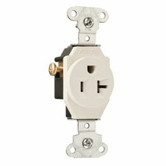 Legrand 5351-LA Heavy-Duty Spec Grade Single Receptacle Side Wire 20amp 125volt Light Almond