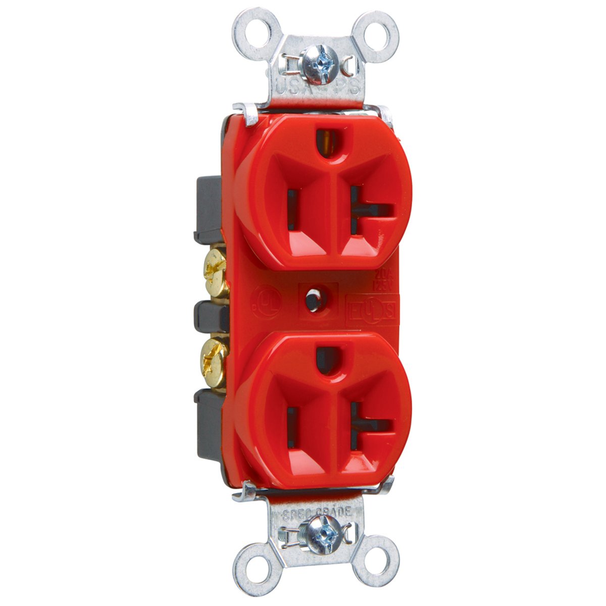 Legrand 5362-RED Hard Use Spec Grade Duplex Receptacle 20 Amp 125 Volt Red