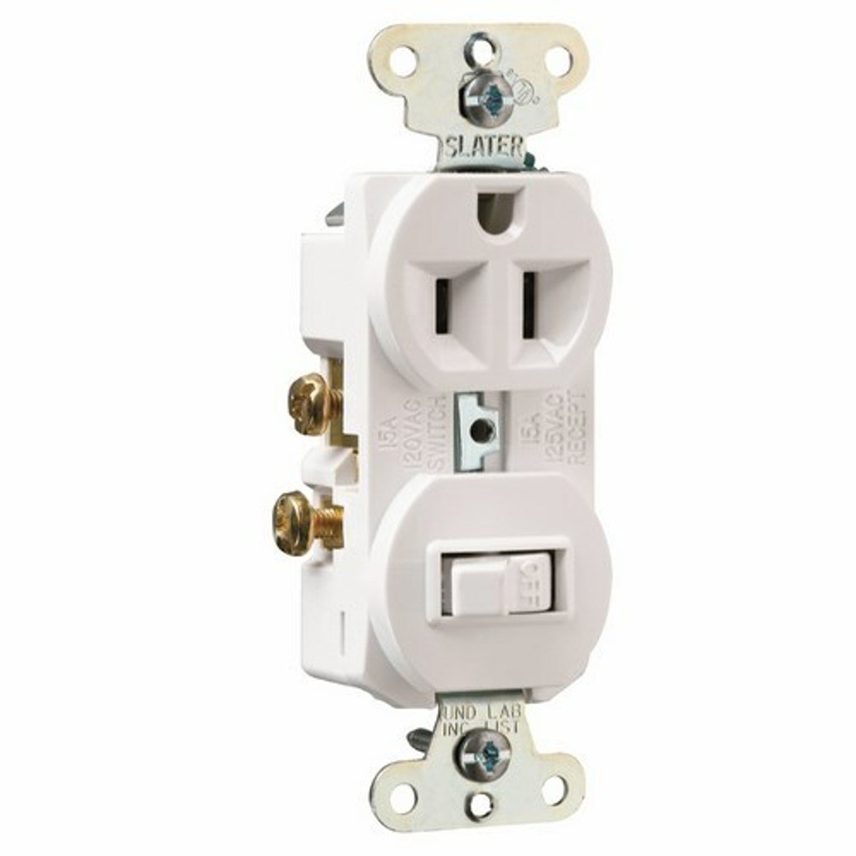 Legrand-Pass & Seymour 691-W Combination Switch and Receptacle 15 Amps 120/125 Volts