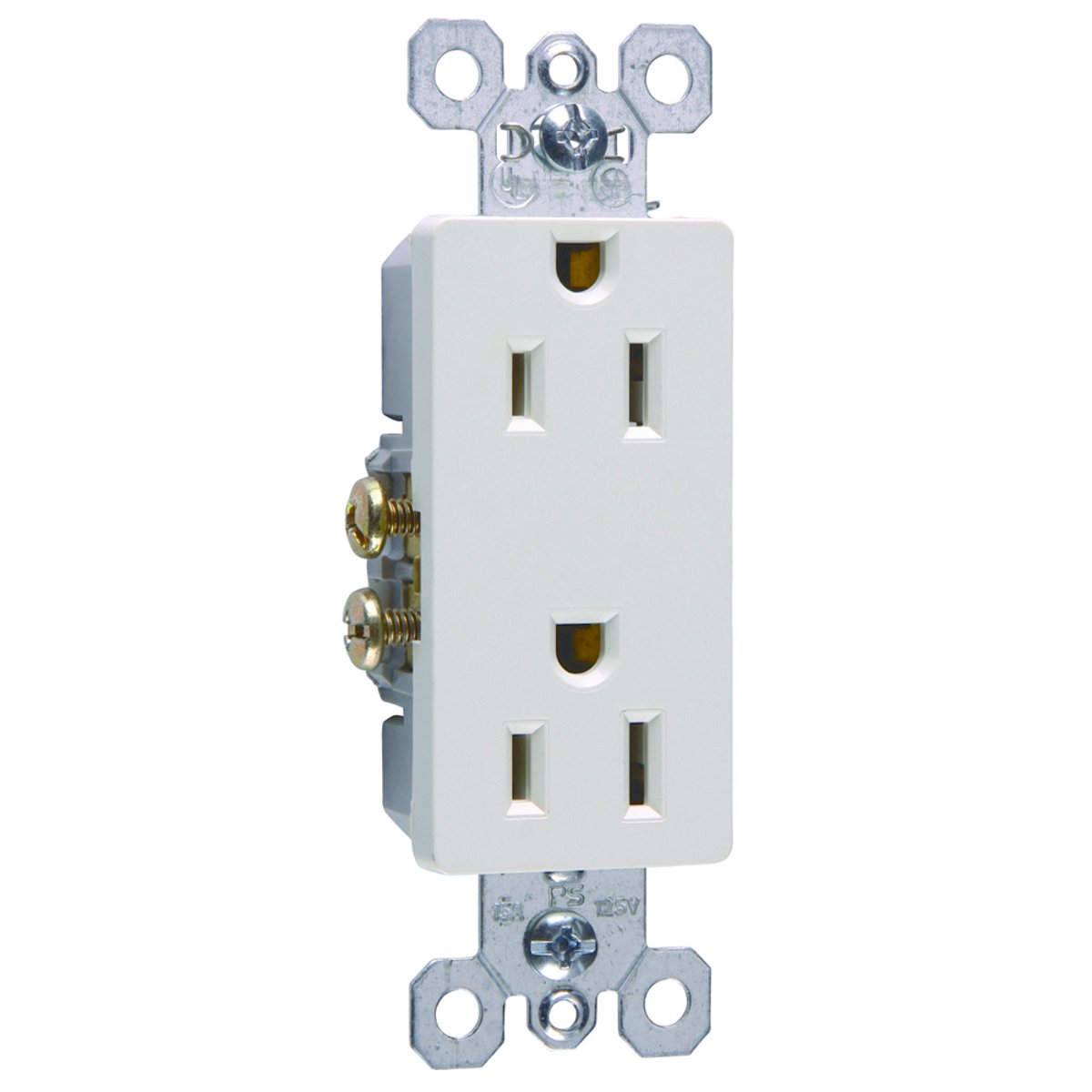 Legrand 885-LA Decorator Duplex Receptacle 15A 125V Side and Speedwire Light Almond