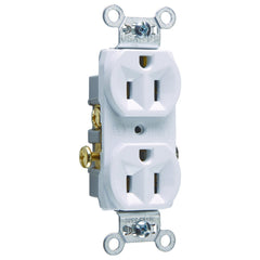 Legrand-Pass & Seymour CR15W Commercial Spec Grade Duplex Receptacle Side Wire 15amp 125volt White