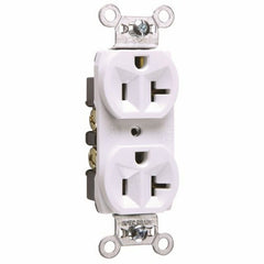 Legrand-Pass & Seymour CRB5362W Construction Spec Grade Duplex Receptacle, Back and Side Wire 20amp 125volt