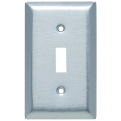 Legrand-Pass & Seymour SL1 Smooth Metal Wall Plate 1gang Toggle 430 Stainless Steel