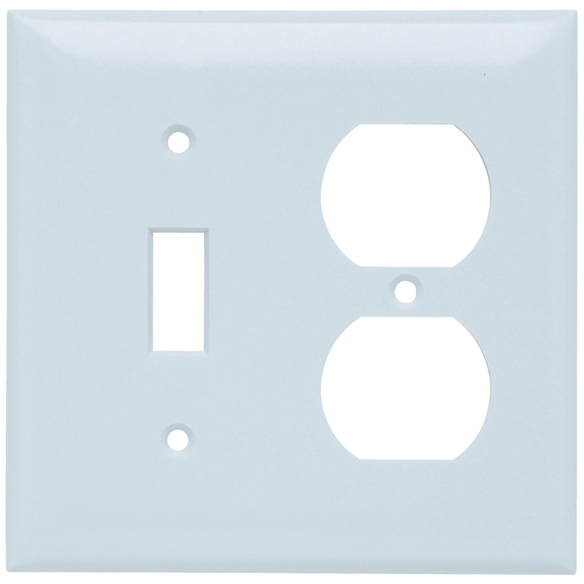 Legrand-Pass & Seymour SP18-W Combination Wall Plate, 1 Toggle Switch and 1 Duplex Receptacle, Two Gang, White