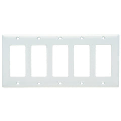 Legrand-Pass & Seymour SP265-W Decorator Wall Plate 5 Gang White