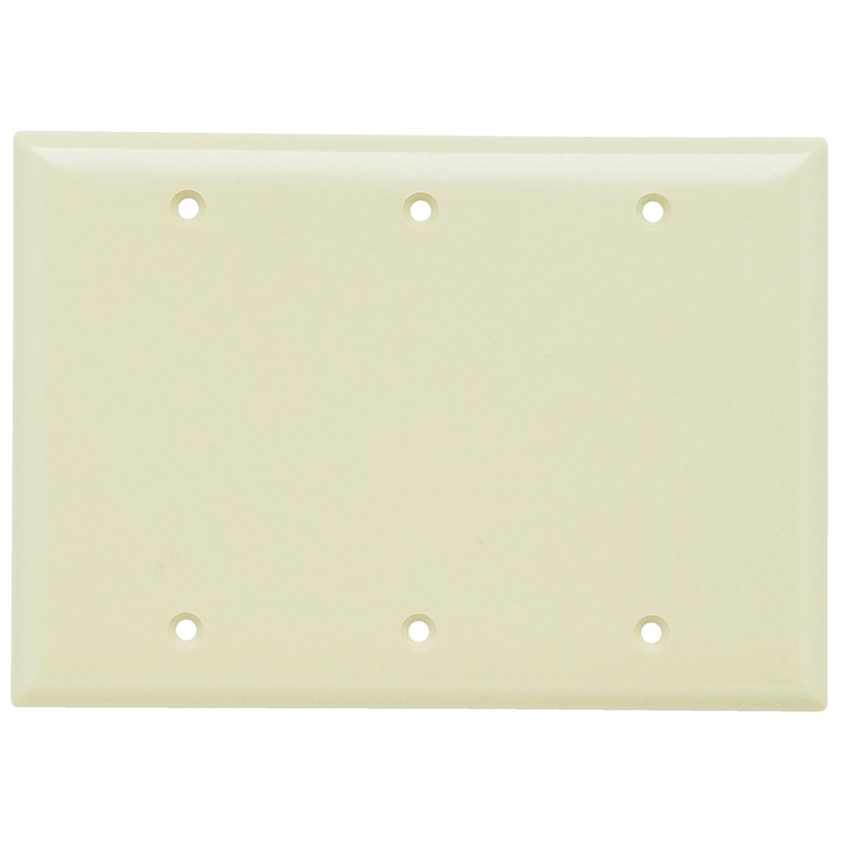 Legrand SP33-I Smooth Wall Plate 3gang Blank Box Mount Ivory