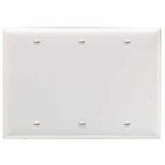 Legrand SP33W Smooth Wall Plate 3gang Blank Box Mount White