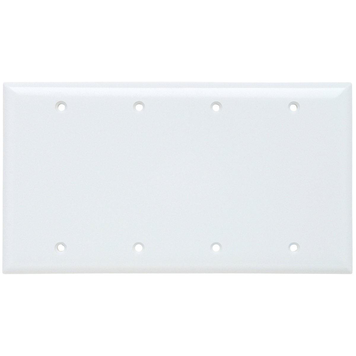 Legrand-Pass & Seymour SP43-W Smooth Wall Plate 4gang Blank Box Motor White