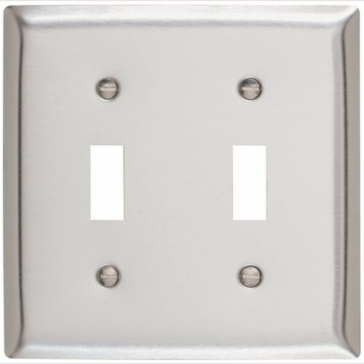 Legrand-Pass & Seymour SS2 Smooth Metal Wall Plate 2gang Toggle 302 Stainless Steel