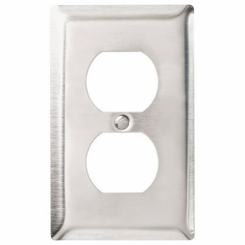 Legrand-Pass & Seymour SS8 Smooth Metal Wall Plate 1gang Duplex 302 Stainless Steel