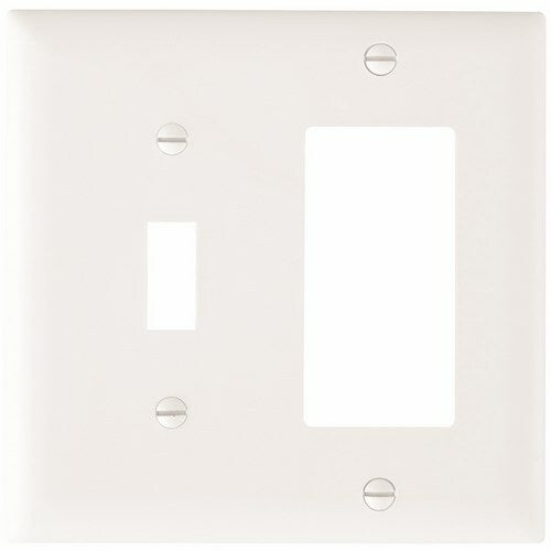 Legrand-Pass & Seymour TP126-W Trademaster Plate 2gang 1toggle 1 Decorator White