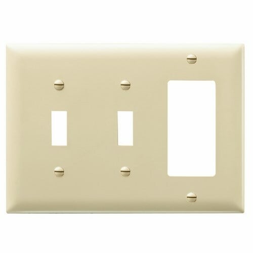 Legrand TP226-I Trademaster Plate Standard Combination Wallplate 3 Gangs Ivory