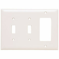 Legrand-Pass & Seymour TP226-W Trademaster Plate 3gang 2toggle 1 Decorator White