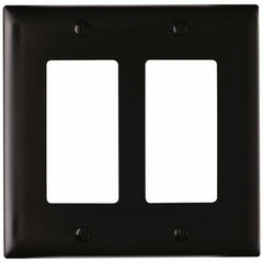 Legrand TP262-BK Trademaster Plate 2gang 2 Decorator Black